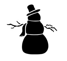Snowman Reusable Christmas Stencil