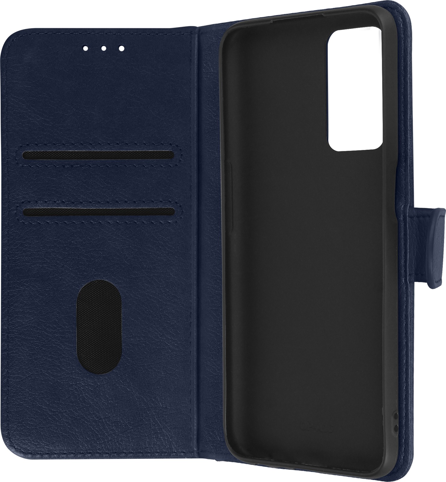 Etui simili cuir bleu nuit avec support pour Oppo A16 et A16s Avizar