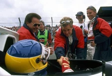 Tom Kristensen shakes the hand of team mate Michele Alboreto Joes- 1997 Photo
