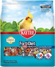 Bird, Kaytee Forti-Diet Pro Health Cockatiel Food 5 lbs 