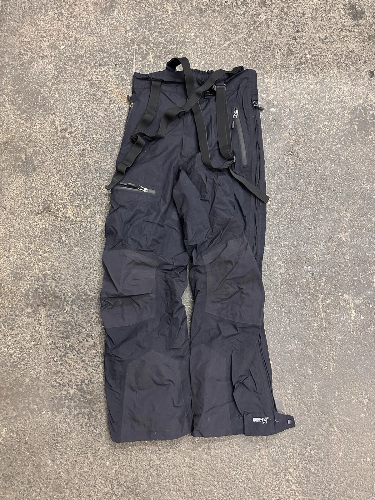 EMS Overall Snow Pants Mens Small Black Winter Gore Tex Outdoors