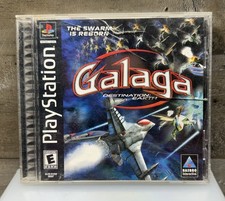 Galaga Destination Earth Sony PlayStation 1 2000 With Manual 