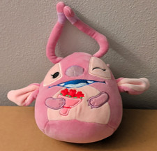 Squishmallows Disney Angel 8" Pink Plush Winking holding Bouquet Roses Valentine