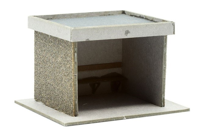 Vk-Models 99996 - 1/87 2 Stops Narrow, Washed Concrete Look, Kit - New