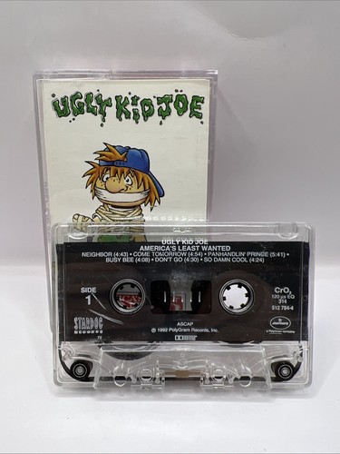 UGLY KID JOE - AMERICA'S LEAST WANTED CASSETTE TAPE, 1992 Variation Liner Clear - Picture 3 of 4