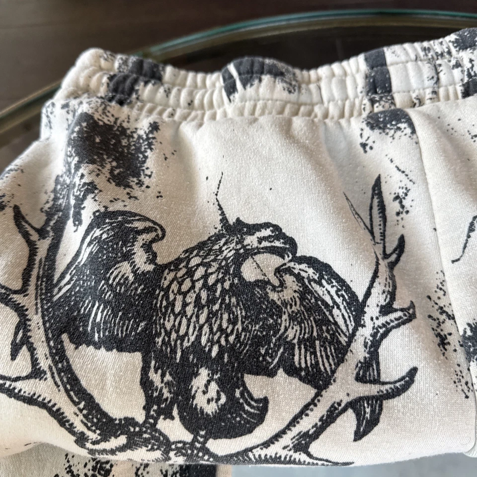 Pantalones deportivos Rebel Vengeance calavera graffiti gráfico L– gótico Y2K ajuste estilo Foto 4 de 4