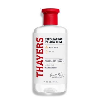 2% AHA Exfoliating Toner Brightening Face Skin care 12 Fl Oz New