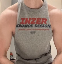 mens -   Sz L Workout  shirt Stringer - MUSCLE CUT - Gains