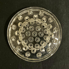 Grenouille ronde fleurie en verre transparent - 43 trous - Ronde 7"