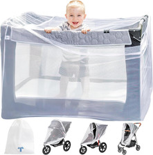 Pack N Play Cover with Zippers – Adaptable Premium Quality Mosquito Net for Stro