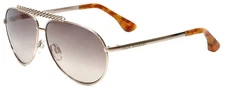 Isaac Mizrahi Designer Sunglasses IM51-61 in Gold with Brown Gradient Lens