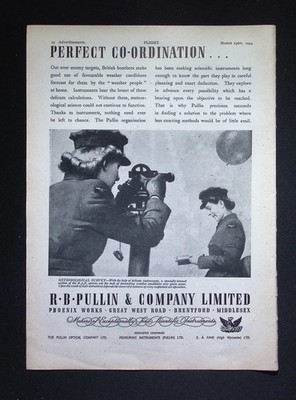 Original 1944 Reklame R.B. Pullin & Company Precision Scientific Instruments