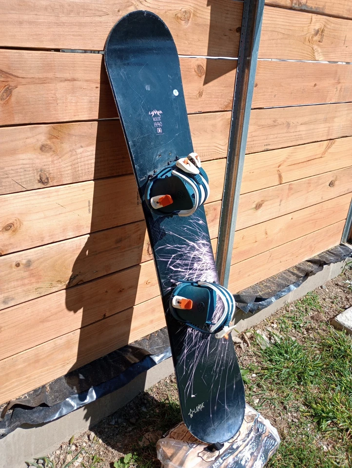 Snowboard para mujer LAMAR ROXIE 1440 56" 144 CM con fijaciones DUKES púrpura negro Foto 2 de 4