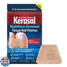 Kerasal Nighttime Renewal Fungal Nail Patches - 14 Patch - Overnight Repair f