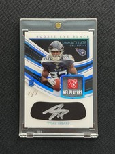 2023 Immaculate Rookie Eye Black Tyjae Spears LOGO PATCH 1/1 RPA #REBJ-TSS Auto