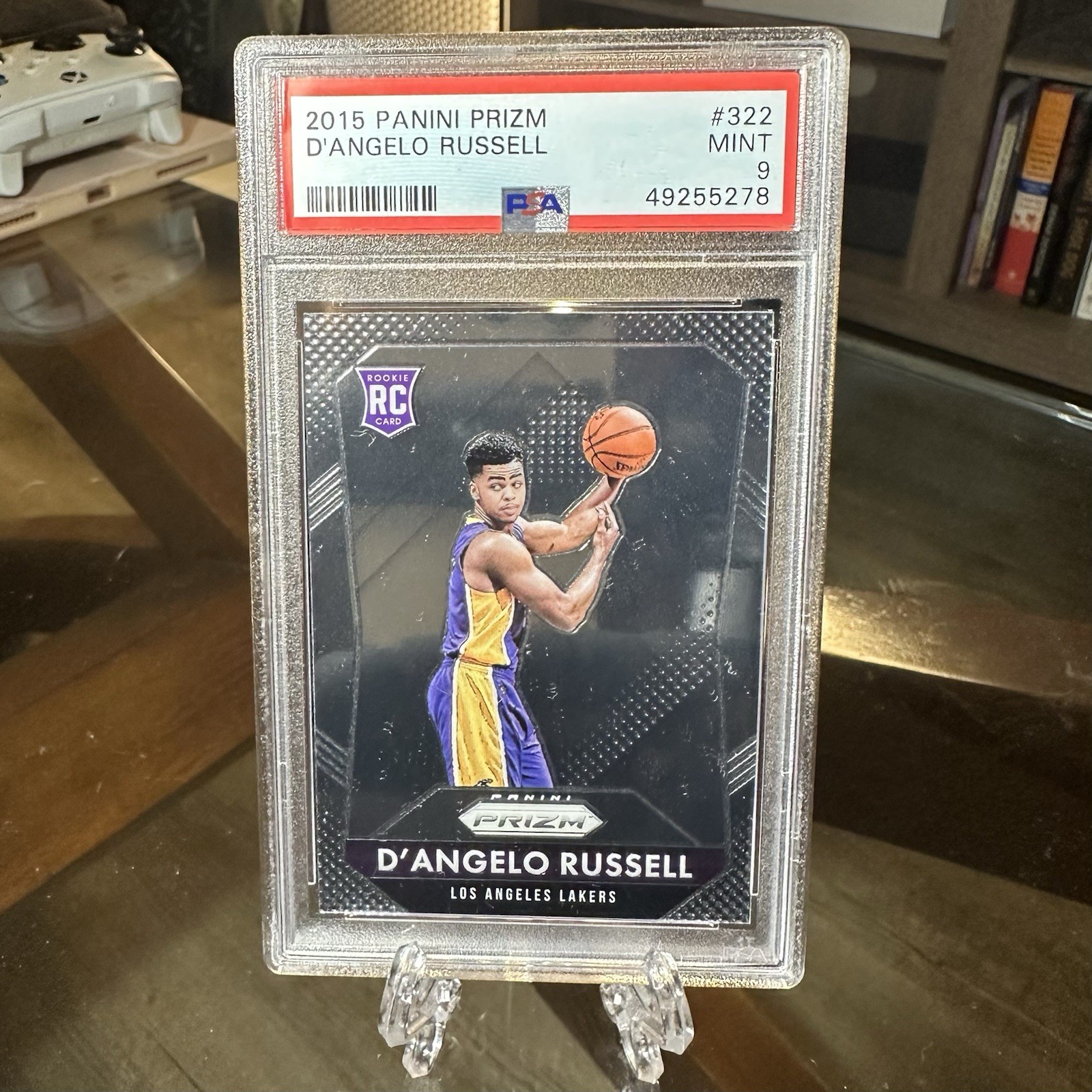 2015-16 Panini Prizm Rookie D'Angelo Russell #322 (RC) PSA 9