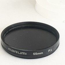 Marumi 55mm MC-P.L Polarizing Filter Lens Filter with Case Used