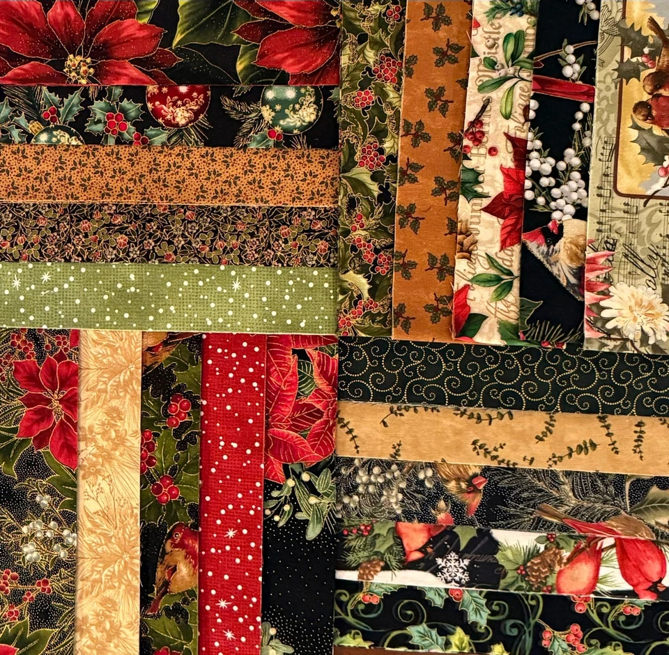 Cozy 20 Strip Winter Jelly Roll, Quilt Shop Fabric ~ Moda, Hoffman, Andover, etc - Image 2 of 4