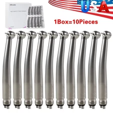 10 PCS Dental High Speed Handpiece Push Button Turbine 4 Hole NSK Pana Max Style