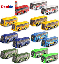 16 Pcs Pull Back City Bus Vehicles Toys Set, Mini Pull Back Cars for Kids Toddle