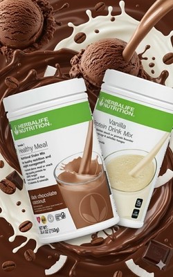 Herbalife Vanilla Protein Drink Mix + Dark Chocolate Coconut F1 Set   PremiumDuo