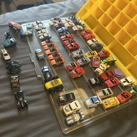 60 Vintage Galoob Micro Machines Large Vehicles Cars lot with carrier and garage
