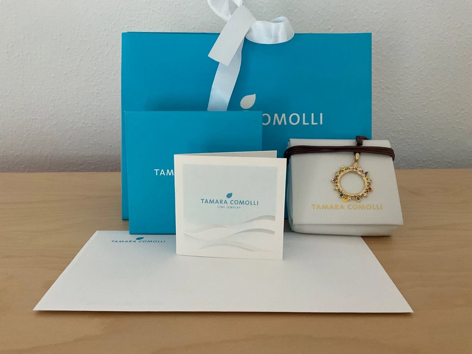 Tamara Comolli Gypsy Large Sun Anhänger in Candy, 18K Gelbgold, Full Set, neu - Bild 3 von 4