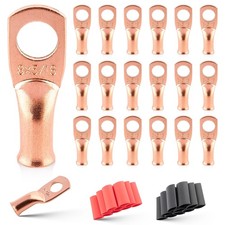 20PCS 8 AWG-5/16 Battery Lugs W/3:1 Heat Shrink Tubing, Battery Cable Ends, H...