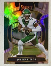 2025 Panini Select - Concourse Justin Fields #75 Silver Prizm - New York Jets