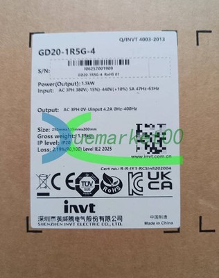 1PC INVT Inverter GD20-1R5G-4 380V/1.5KW New