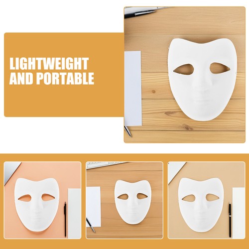 6 Pcs Kind Männer Und Frauen Weiße Papiermaske Papiermasken - 第 3/12 張圖片
