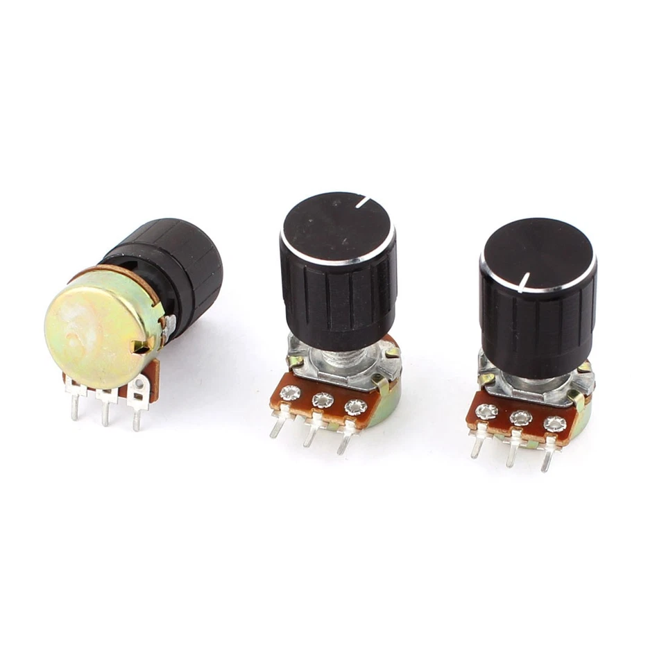 3St B1K 1K Ohm 13mm Rotierender Wellen Audio einzelner linearer Potentiometer - Bild 1 von 1