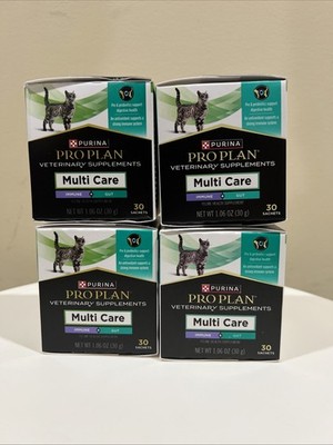 Lot Of 4 Purina Pro Plan Veterinary Cat Supplements Multi Care cats 30ct