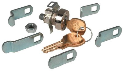 C8735-14A-KD Multi-Cam Mailbox Lock, Brushed Nickel, 90 Degree Clockwise Dire...