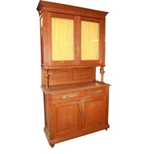 Credenza Doppio Corpo Francese del 1800 in Rovere Miele