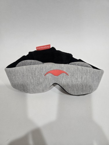 Manta Sleep Mask - 100% Light Blocking, Adjustable 1 Count (Pack of 1), Gray 