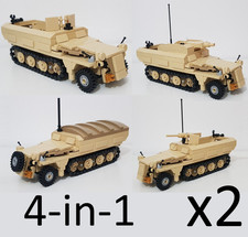 DOPPIA Brickmania SdKfz 251 Ausf D - QUATTRO IN UNO - BKM2237 - LEGO + Istruzioni