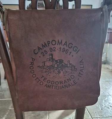CAMPOMAGGI Teodorano Leather Messenger Bag -ITALIA