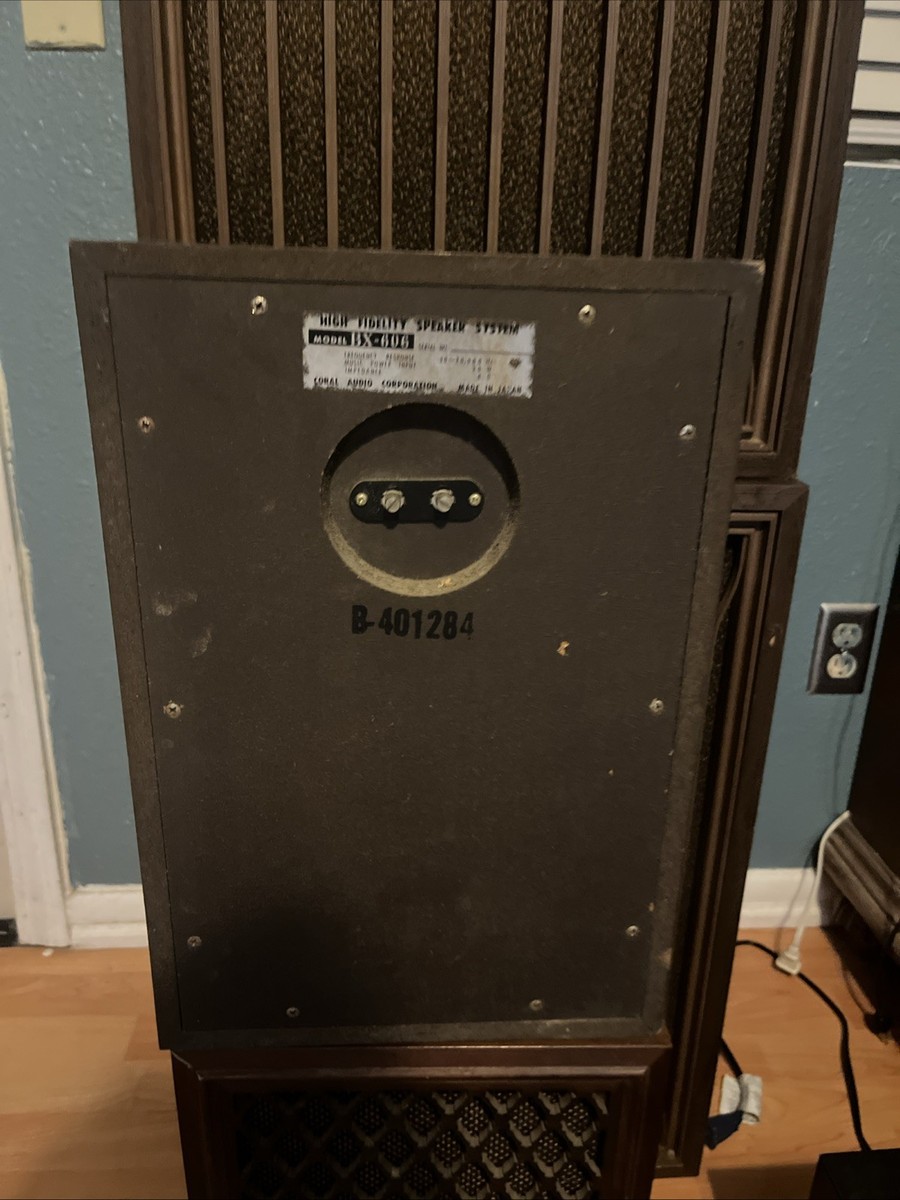 2x Vintage 1960s Japanese Coral BX-200 Speakers – Wood w