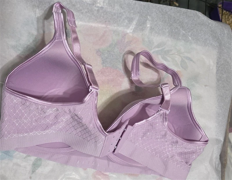 NWOT Hanes LG CustomFlex Fit Full Coverage Wirefree Bra HU08 Purple 128863 - Image 2 of 4