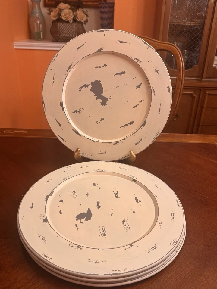 Зарядные пластины Robert Stanley Home Collection 13 дюймов. Набор из 4 - Изображение 4 из 4