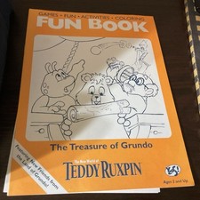 1998 Teddy Ruxpin fun Book New Never Used
