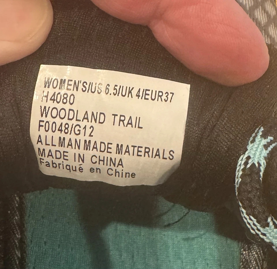 Zapatos Mountrek para mujer 6,5 gris negro verde azulado senderismo camping secado rápido caminar Foto 3 de 4