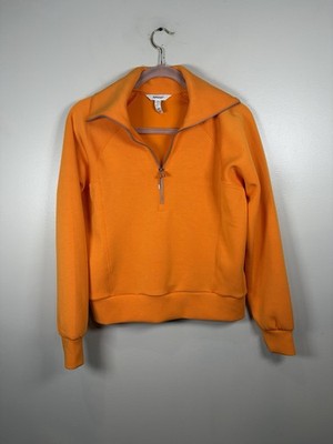 Spanx AirEssentials Half Zip Pullover Womens Size Small Orange Sweatshirt