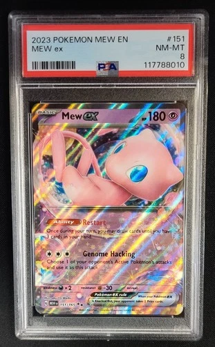 PSA 8 Mew ex 151/165 Double Rare MEW Scarlet Violet 151 Pokemon Graded Card