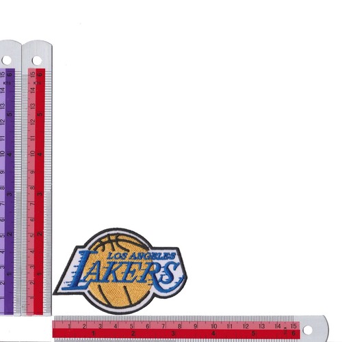 10 pcs Los Angeles Lakers Basketball Logo Size 3.2" x 2.2" Sew Iron On Patch DIY - Picture 8 of 11