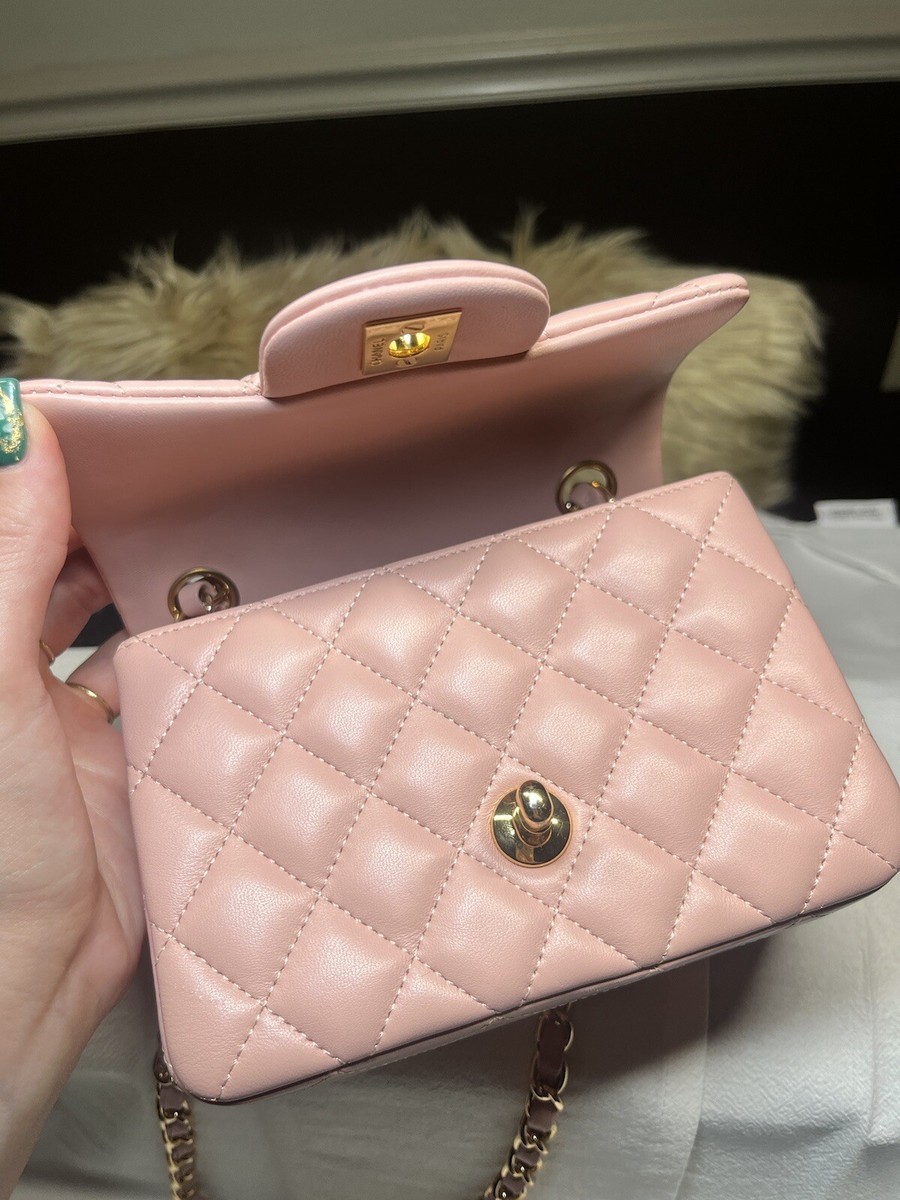 [LOW CLASSIC] / ☆ 24SS LC LOGO MICRO BAG / LIGHT PINK New 24S Chanel Light Pink Classic Mini Flap Bag Handbag 2024