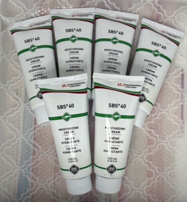 6 Tubes SCJ Professional SBS 40 Moisturizing Cream 100 mL 3.38 fl oz Exp 02/26