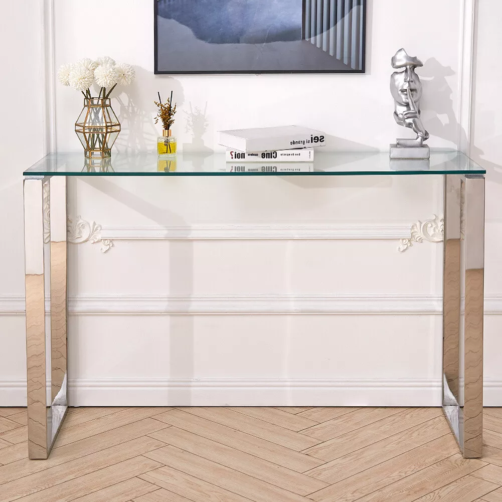 Glass side desk deals