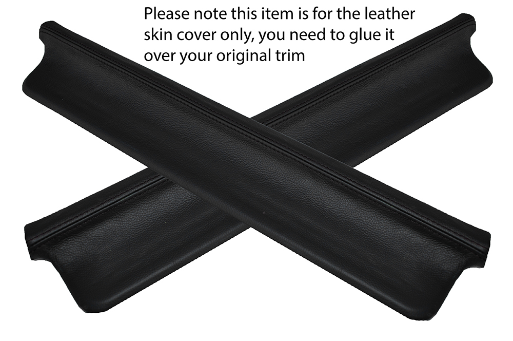 BLACK STITCH 2X FRONT DOOR SILL TRIM SKIN COVERS FITS ROVER 45 MG ZS 1999-2005